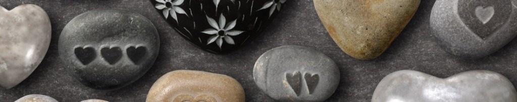 heart shaped stones